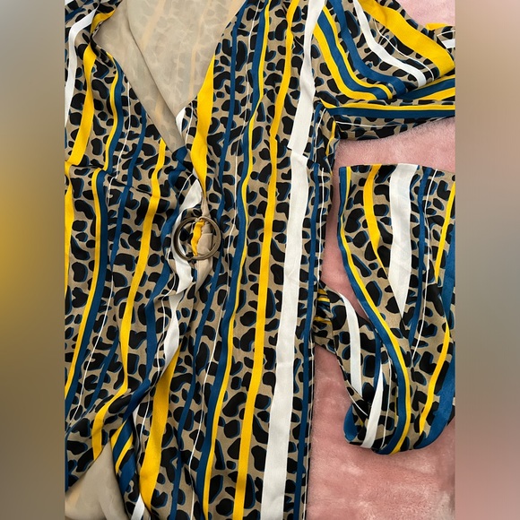 House of Harlow 1960 x REVOLVE Priscilla Dress in Yellow Leopard Stripe - Picture 6 of 9